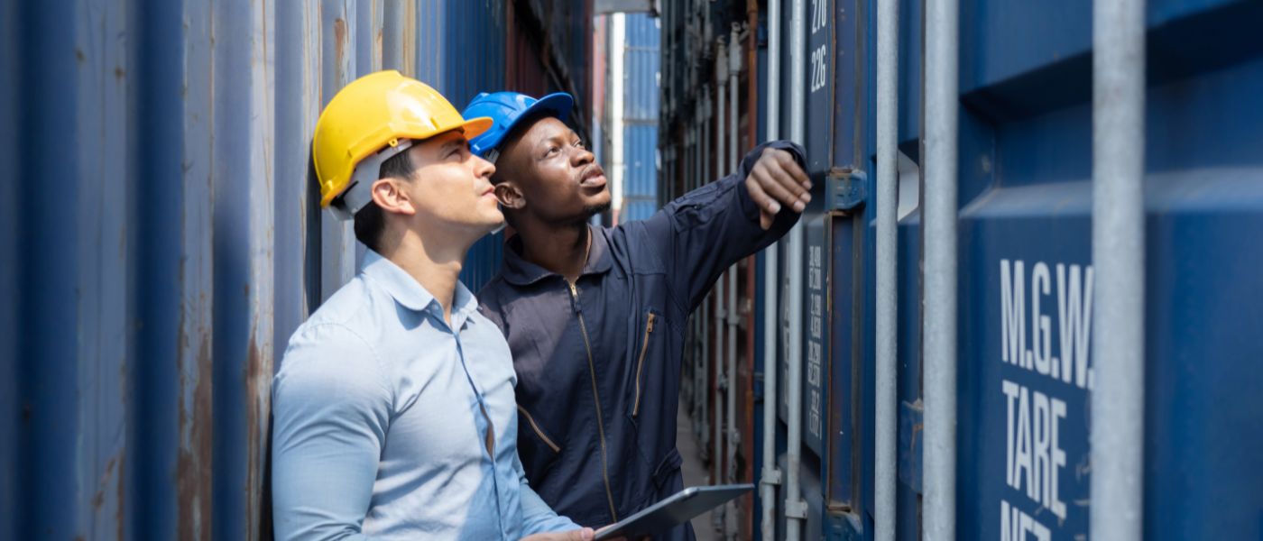 Inspecting a Shipping Container for Damage