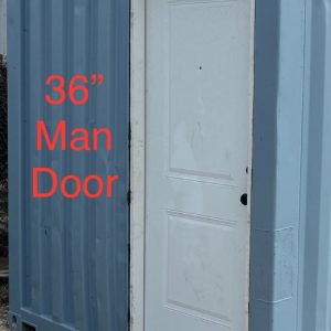 Exterior door 36” with fabricated welded frame
